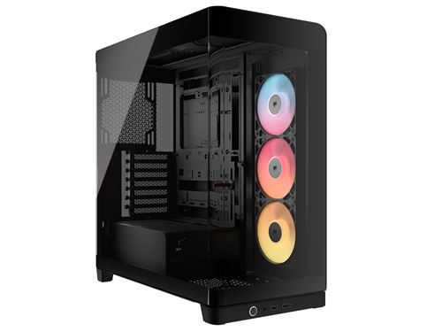 Boîtier PC gaming Corsair FRAME 4500X RS-R moyen tour noir ARGB avec panneau latéral verre trempé
