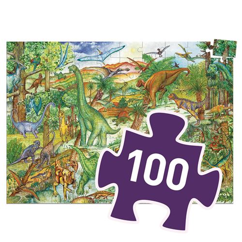Puzzle phosphorescent - Dinosaures - 100 pièces - Label Emmaüs