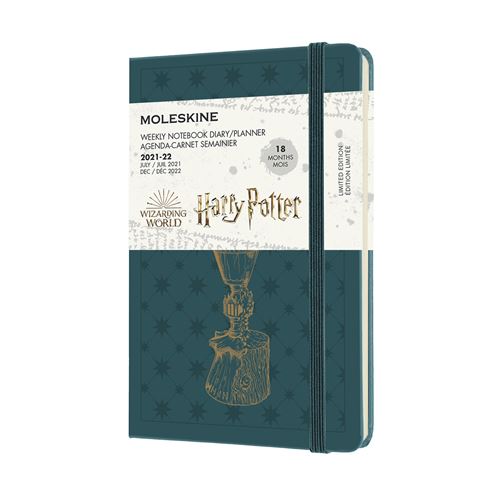 Agenda scolaire semainier Moleskine Edition Harry Potter Format de poche 2021-2022 Vert