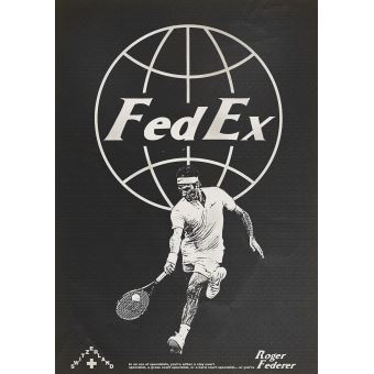 Affiche Sergeant Paper Roger Federer 3 30x42 cm Edition limitée signée
