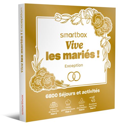 Coffret cadeau Smartbox Vive les mariés ! Exception