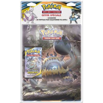 Pack Cahier range-cartes et Booster Pokémon Soleil et Lune 10 Modèle aléatoire