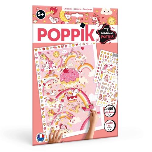 Jeu créatif Poppik Les Licornes avec 150 Stickers