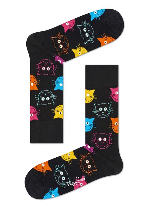 Chaussettes hautes et mi-bas Happy Socks Chat Taille 36-40
