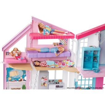 Playset Barbie La maison a Malibu Mattel Poupee Achat prix fnac