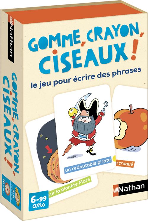 Jeu de société Nathan Gomme Crayon Ciseaux