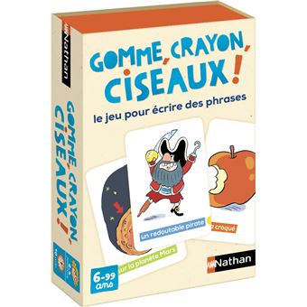 Jeu de société Nathan Gomme Crayon Ciseaux