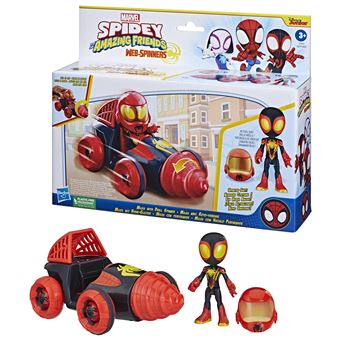 Figurine avec véhicule Spidey And His Amazing Friends Roto et Miles