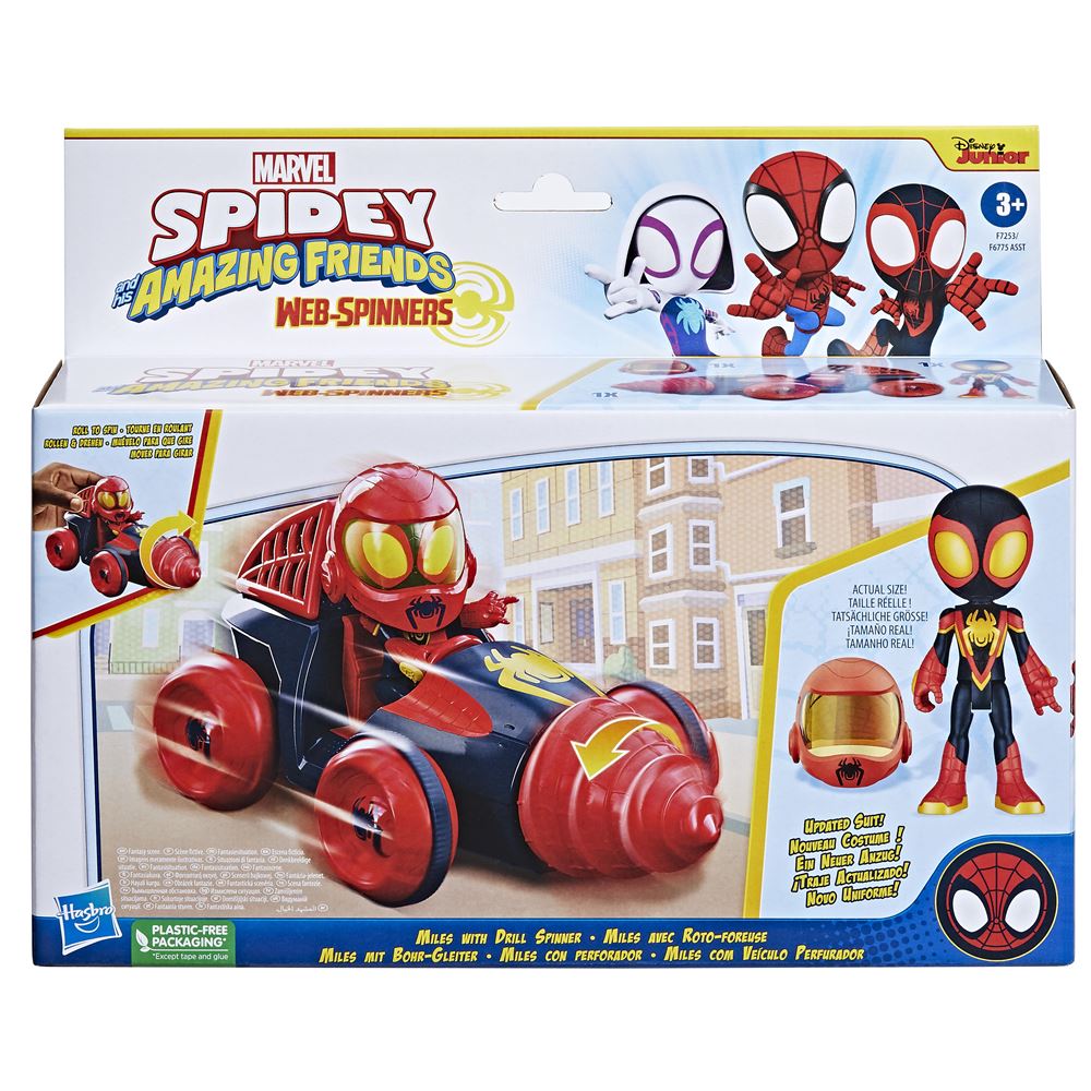 Spidey et Ses Amis Extraordinaires Web-Spinners, Quartier général de Spidey  et Ses Amis avec Figurine, véhicule et Accessoires