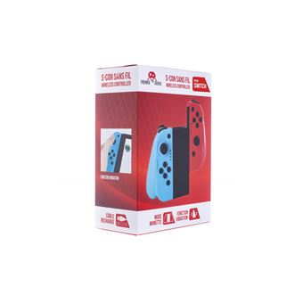 MANETTE TYPE JOY-CON BLEU ROUGE GRIP CABLE RECH. C