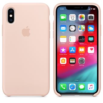 coque iphone xs apple rose des sables