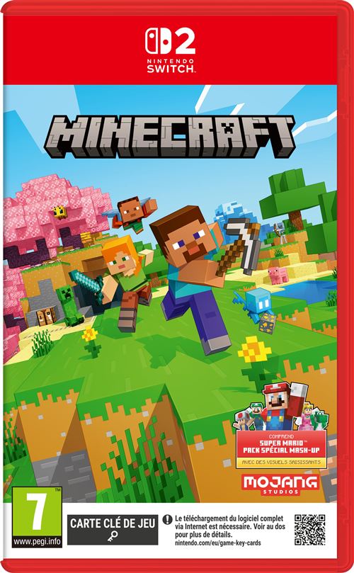 Minecraft Nintendo Switch 2 (comprend Super Mario pack Spécial Mash-Up)