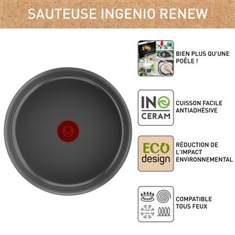 Sauteuse Tefal Ingenio Renew L2603502 24 cm Gris