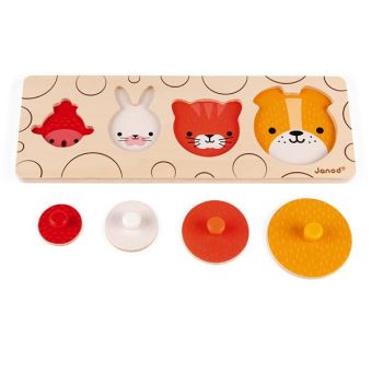 Jeu d'éveil Janod J'apprends les tailles Animaux Domestiques