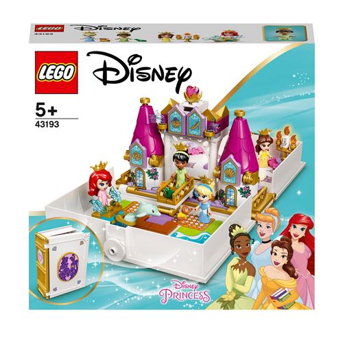 LEGO® Disney 43193 Les Aventures d’Ariel, Belle, Cendrillon et Tiana dans un Livre de Conte