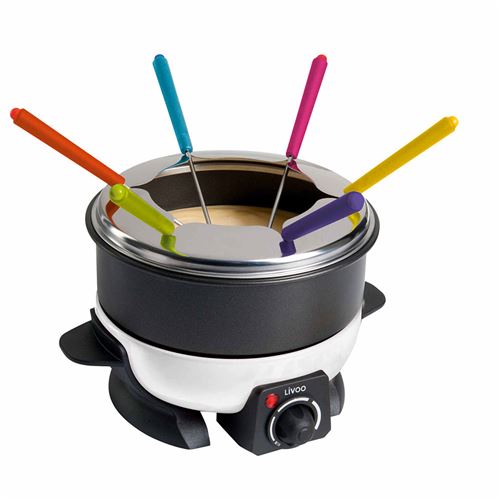 Livo Noir Et Blanc Appareil À Fondue Électrique Livoo Doc106 500 W