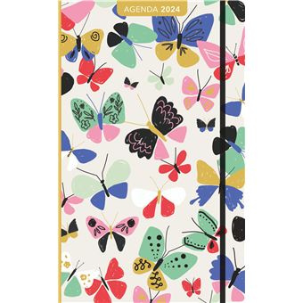 Agenda civil Pictura 2024 13 x 21 cm Pattern papillons