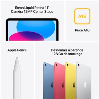 Apple iPad 11" A16 512 Go Jaune Wifi 2025