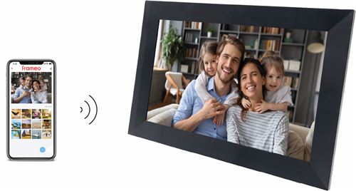 Cadre Photo Numérique WiFi 10 Pouces Ovshnrr - Résolution 1280x800 - Partage Via App - 16 Go De Stockage