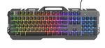 Clavier de jeu Trust Esca Metal Rainbow LED Noir