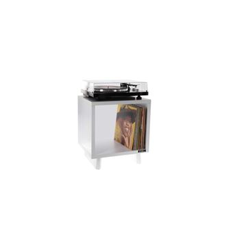 Meuble Enova Hifi Vinyle Lover Cube wh Blanc