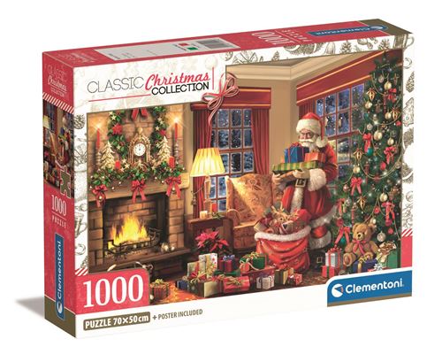 Puzzle 1000 pièces : La Visite du père noël Clementoni Puzzles - vue 9