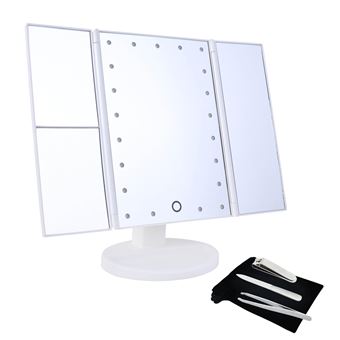 Set Miroir LED Okoia Triple 5X et Kit manucure