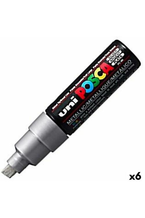 POSCA PC8K PTE LARGE BISEAUTE ARGENT