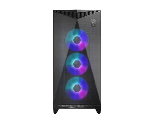 Boîtier PC gaming MSI MPG GUNGNIR 300R AIRFLOW moyen tour noir ARGB avec panneau latéral verre trempé