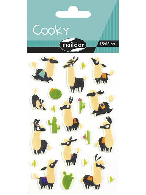 Planche à stickers Maildor Cooky Lamas