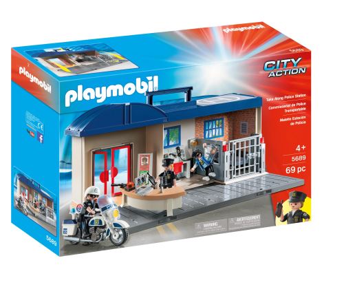 tevredenheid slepen overspringen Playmobil City Action Verplaatsbaar politiebureau 5689 - Playmobil - Fnac.be