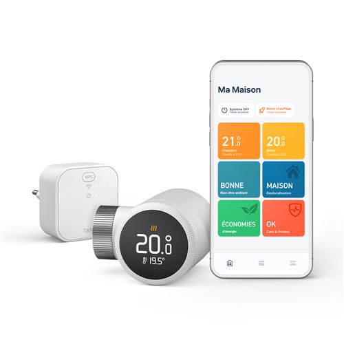 Kit de démarrage tête thermostatique connectée et intelligente Tado X Blanc