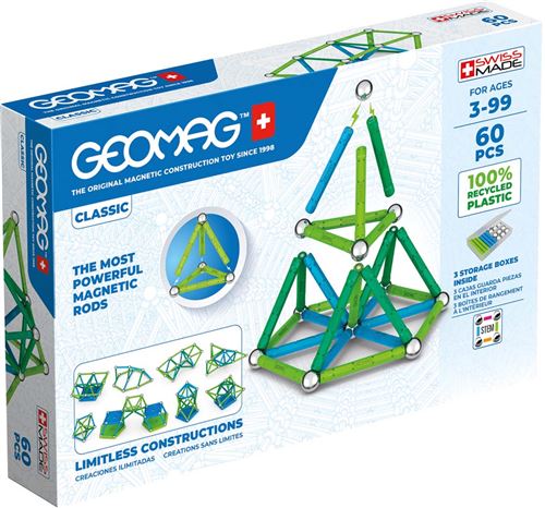 Jeu de construction magnétique Geomag Ecofriends 60 pièces