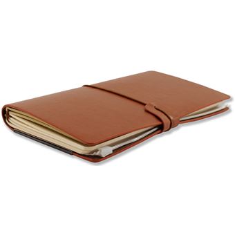 Journal de voyage Peter Pauper 12 x 20 cm cognac