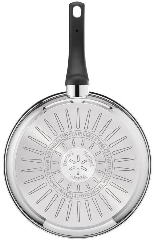 Poêle Tefal Emotion 28 Cm Inox - Base Épaisse Induction, Garantie 10 Ans, Diffusion Chaleur Parfaite