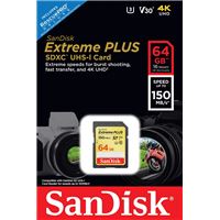 Carte mémoire microSDXC SanDisk Extreme PLUS UHS-I V30 64 Go