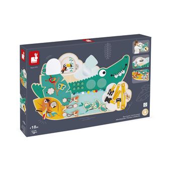 Jeu d'éveil en bois Janod Tropik Panneau d'activité sur le Thème des Animaux de la Jungle - 1