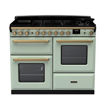 PIANO DE CUISSON ESTEL DELUXE OC TAB MIX 110 CM VERT PASTEL LAITON ANTIQUE