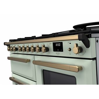 PIANO DE CUISSON ESTEL DELUXE OC TAB MIX 110 CM VERT PASTEL LAITON ANTIQUE