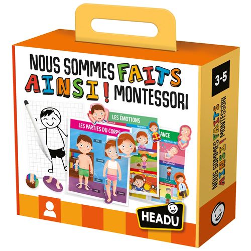 Jeu découverte Headu Voici le corps humain Montessori !