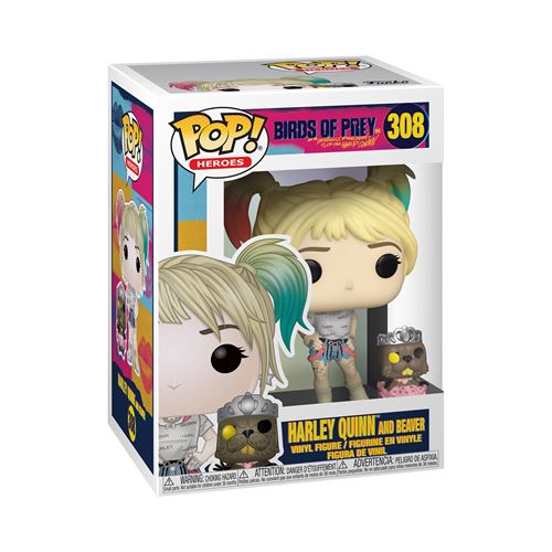 Figurine Funko Pop Heroes Birds of Prey Harley Quinn with Beaver