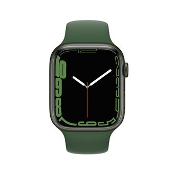 Apple Watch Series 7 GPS 45 mm Green Aluminium intelligente Uhr mit Sportband Flouroelastomer Clover BandgroBe regelmaBig 32 GB Wi Fi Bluetooth 38.8 g Black Friday AppleWatch Einkauf Preis fnac Schwei...