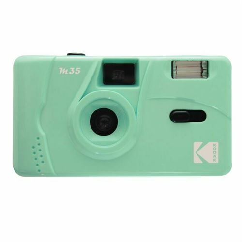 appareil photo argentique vert menthe
