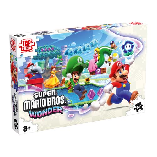 Winning Moves Puzzle Super Mario Wonder Puzzle 500 Pièces Jeu de Patience et de Réflexion Pour Enfants À Partir de