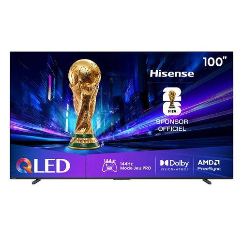 TV QLED Hisense 4K UHD 100E7Q Pro 253 cm 2025 - vue 1
