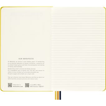 CARNET GRAND FORMAT PAGES LIGNEES K-WAY JAUNE COUVERTURE RIGIDE ETANCHE