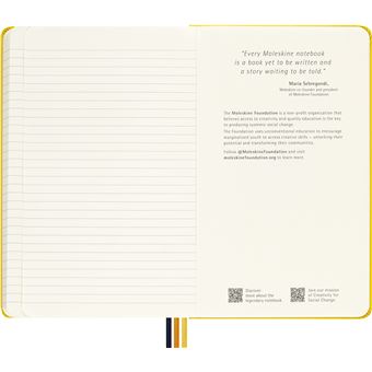 CARNET GRAND FORMAT PAGES LIGNEES K-WAY JAUNE COUVERTURE RIGIDE ETANCHE