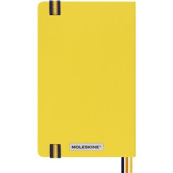 CARNET GRAND FORMAT PAGES LIGNEES K-WAY JAUNE COUVERTURE RIGIDE ETANCHE