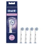 Brossettes Oral B Sensitive Clean 3 +1 Blanc et Bleu