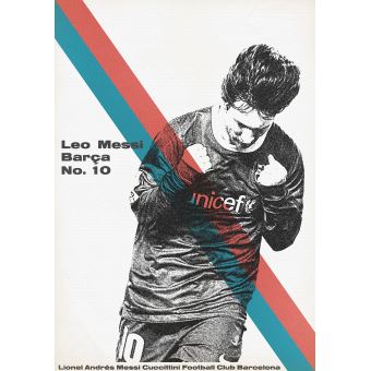 Affiche Sergeant Paper Messi 7 30x42 cm Edition limitée signée